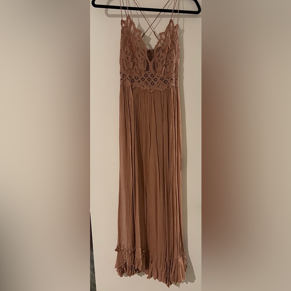 Free people Adela maxi dress in dusty rose
